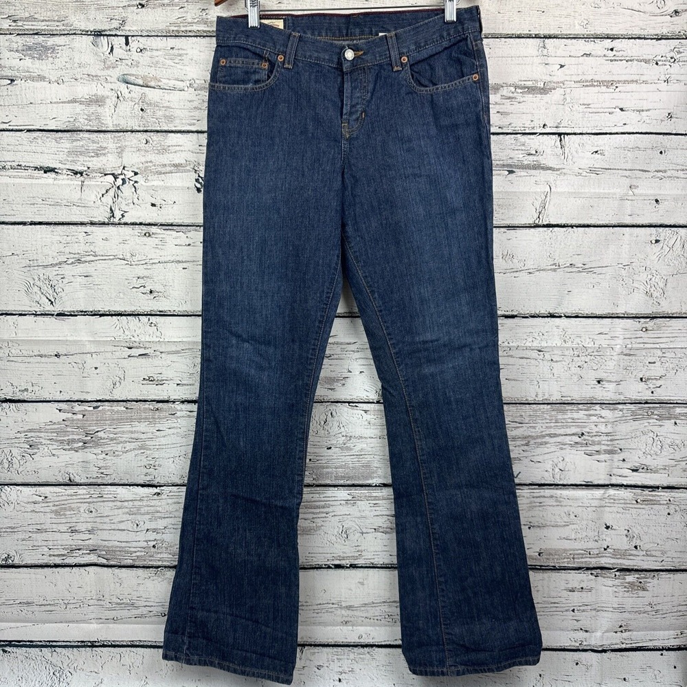 Abercrombie‎ & Fitch Boot Cut Denim Button Fly Blue Jeans [Size 8 Long]